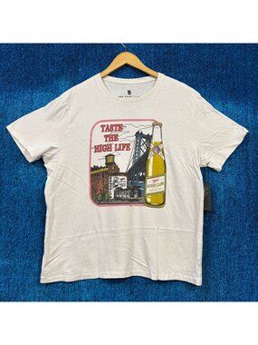 Miller High Life Champagne Of Beers Beige T-Shirt Size Extra Large
